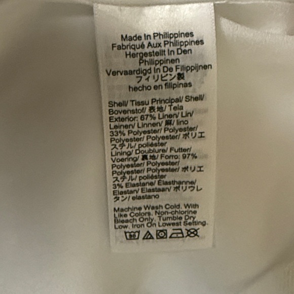 J Crew Executive Linen Blend Sleeveless White Sheath Dress w/Belt Sz 14 NWT - Picture 8 of 8